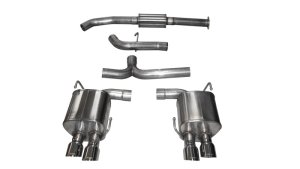 Subaru WRX STI Performance Exhaust - Dual Rear Exit - CORSA Performance - Cat Back Sport with 3.5in Tips - Polished - `15-`16 Subaru WRX STI Performance Exhaust - Dual Rear Exit - CORSA Performance - Cat Back Sport with 3.5in Tips - Polished - `15-`16